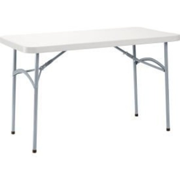 National Public Seating Interion® Plastic Folding Table, 24" x 48", White INT-BT2448-21